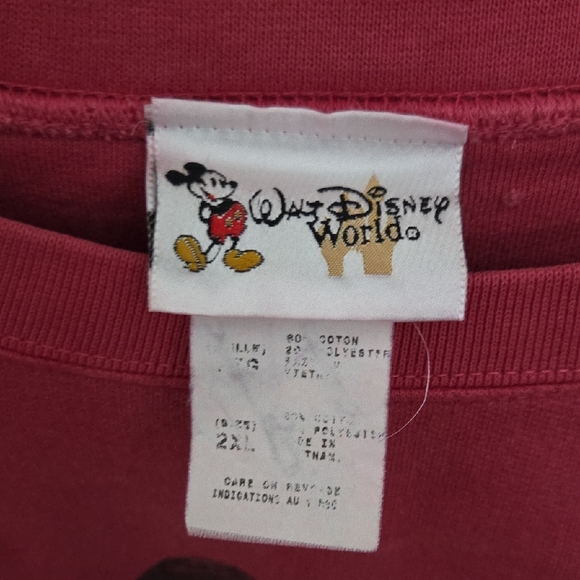 90s Vintage Disney Red Crewneck Mickey Sweater - Picture 3 of 7